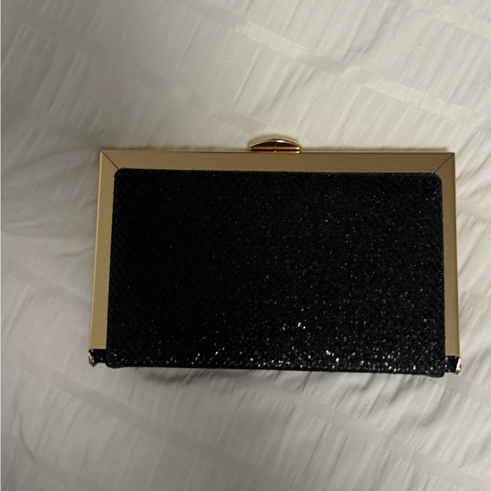 Elegant Black and Gold Clutch